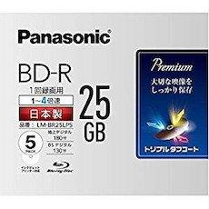 パナソニック 4倍速ブルーレイディスク片面1層25GB(追記型)5枚P