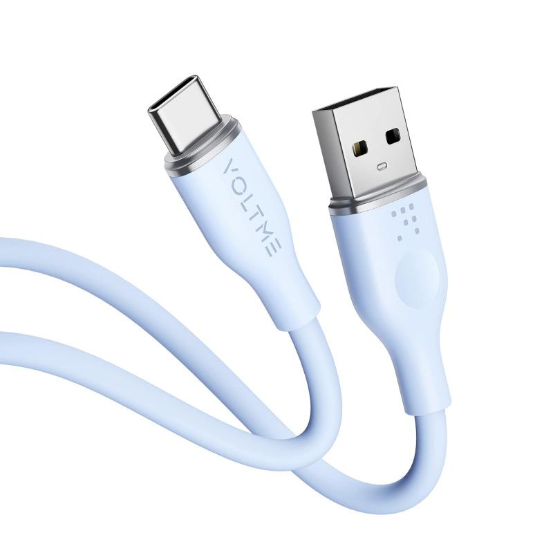 USB Type C ケーブル VOLTME 急速充電 QuickCharge3.0対応 超高耐久 (ブルー, 1m)