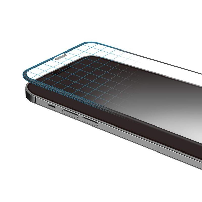 Deff（ディーフ） BUMPER GLASS for iPhone 12 Pro Max（6.7インチ）耐衝撃フレーム付き 割れる確率激減 (UV+ブルーライトカット)