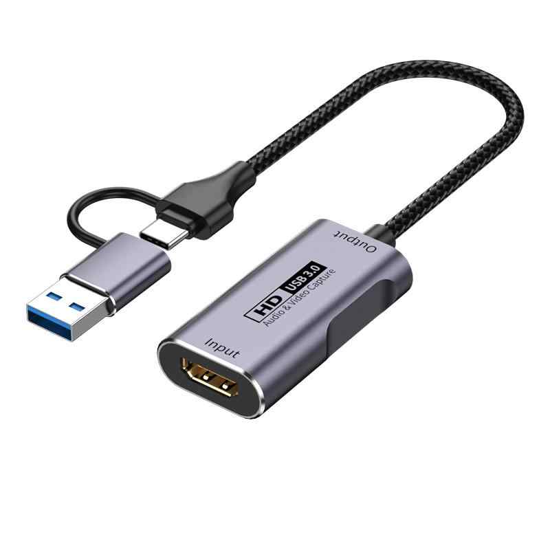 2023新型 DigiZaru HDMI ビデオキャプチャ USB3.0 4K入力 1080P@60Hz YUY2出力 USB Type A & Type C 2in1 PCゲーム/Switch/PS5,4/Xbox/カメ