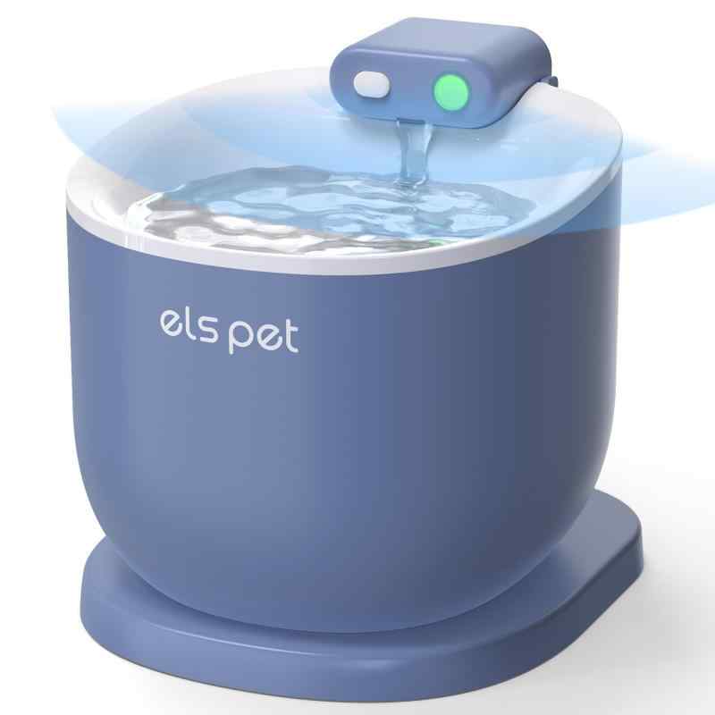 【業界初ポンプレス技術】ELS PET 猫 水飲み器 自動給水器 コードレス 電池内蔵 2WAY給電 猫給水器 2.5L大容量 無制限置き場所 ペット用