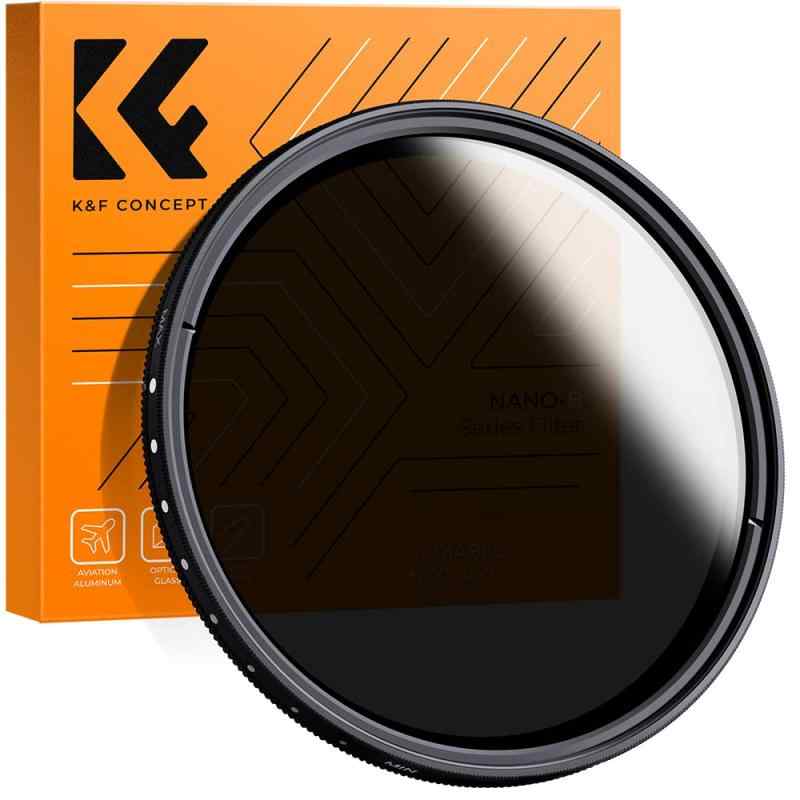 K & F Concept 52mm超薄型可変式NDフィルター 減光範囲ND2~ND400 Nikon D5300 D5200 D5100 D3300 D3200 D3100デジタル一眼レフカメラ専用+
