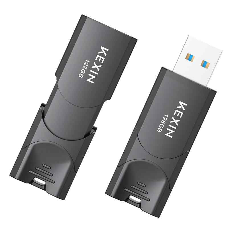 KEXIN USBメモリ 128G USB3.0 USB3.2(Gen1)/3.1(Gen 1) フラッシュドライブ 高速データ転送 大容量 読取最大80MB/秒 フラッシュメモリ US