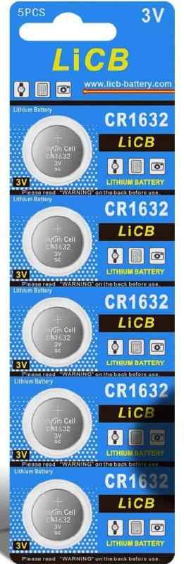 LiCB 5個入 CR1632 コイン形 リチウム電池 3V 1632 水銀ゼロシリーズ ボタン電池