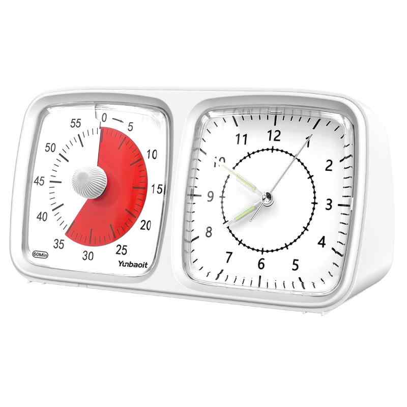 タイマー,Yunbaoit可視化時っ感時計タイマー,学習,子供,仕事効率化,知育用 (ホワイト)