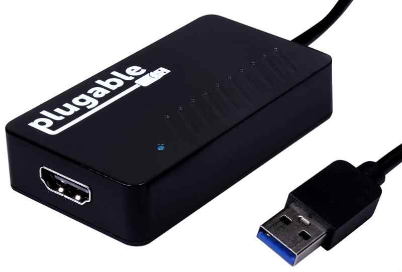 Plugable USB3.0 グラフィック変換アダプタ 2K＠50Hz 1080p＠60Hz 対応 Windows macOS ChromeOS システム用 DipslayLink チップ採用