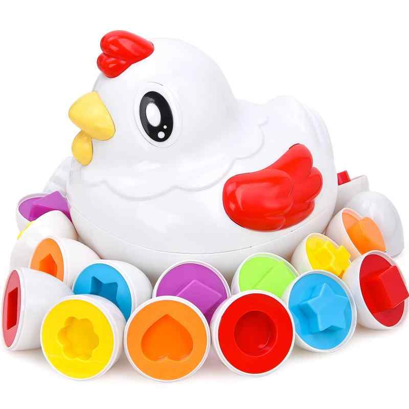 JoyGrow モンテッソーリ おもちゃ 形合わせ おもちゃ マッチングエッグ はめ込みおもちゃ 形認識 カラー認識 卵 早期教育玩具 知育おもち