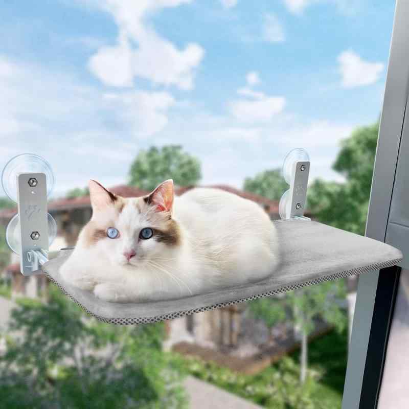 GUUSII 猫ハンモック 折畳み式猫ハンモック 吸盤 猫窓用ハンモック 猫窓ベッド 窓ハンモック 猫窓ベッド 吸盤式 ペットベッド ねこ ネコ