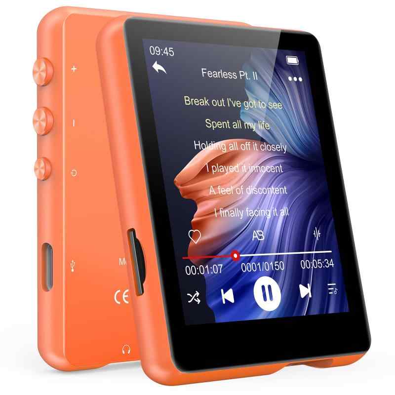 MECHEN MP3プレーヤー Bluetooth5.0 デジタルオーディオプレーヤー 超軽量 ミニ音楽プレーヤー 32GB内蔵 128GBまで拡張可能 HIFI スピー