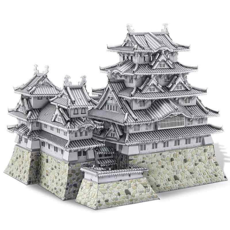 Piececool 立体パズル 大人向け DIY メタリックナノパズル 接続剤不要 姫路城 3Dパズル 手作り 模型 組み立てキット 民芸品 飾り物 誕生