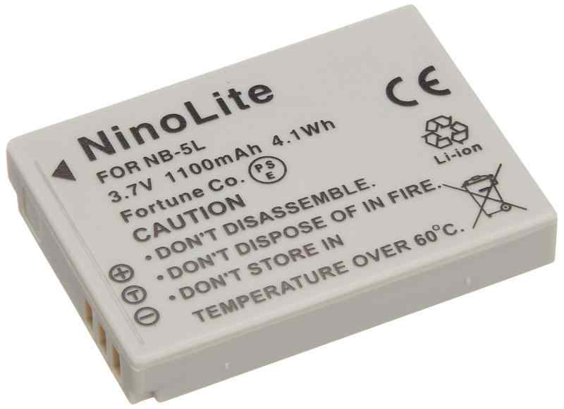 NinoLite NB-5L 互換 バッテリー キャノン PowerShot S100 S110 SX200IS IXY 95IS 800IS 等対応 nb5l_t.k.gai