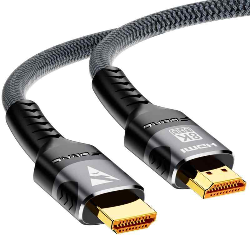 FDBRO HDMI ケーブル 8K@60Hz 4K@120Hz HDMI 2.1 ケーブル 48Gbps 超高速 HDR eARC 3D VRR HDCP 2.3 UltraHD HDMIケーブル PS4/PS5/Xbox/