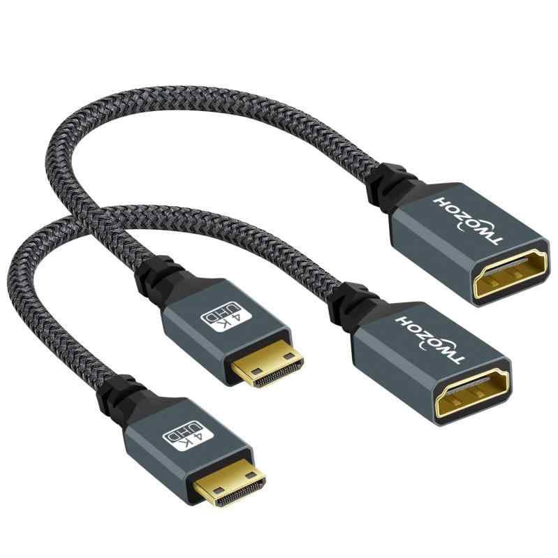Twozoh Mini HDMI to HDMI変換アダプタ (2本入り)