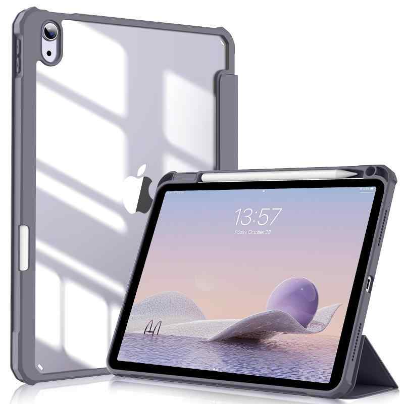 KenKe iPad Air 5 ケース 2022 / iPad Air 4 ケース 2020 10.9インチ (第5/4世代、2022/2020モデル用) PC 透明バックカバー 軽量 薄型 傷