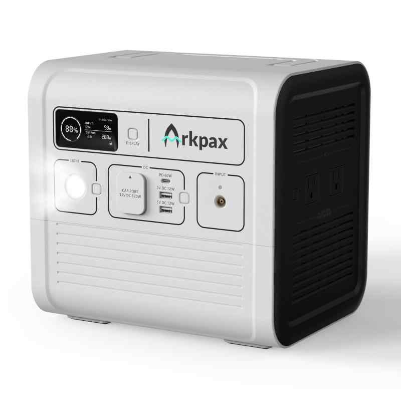Arkpax ポータブル電源 Titan 1051Wh 大容量 AC出力1200W（定格1200W/瞬間最大2400W） 純正弦波 幅広い温度範囲対応 パススルー機能 ソー