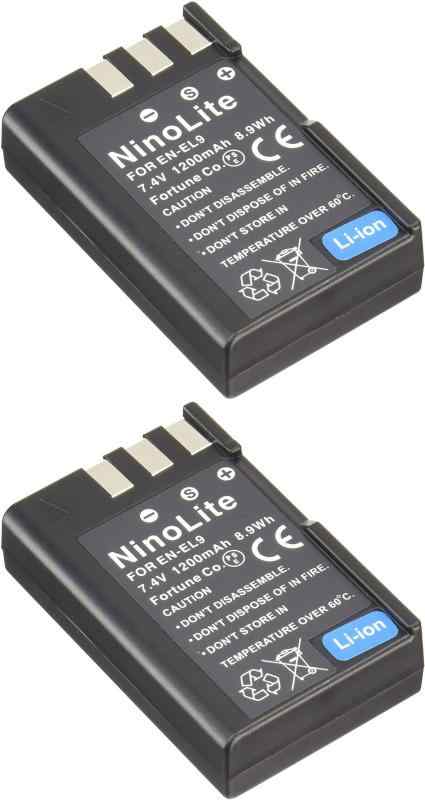 NinoLite EN-EL9 EN-EL9a 互換 バッテリー 2個セット ニコン D5000 D3000 D60 D40X D40 対応 enel9x2_t.k.gai
