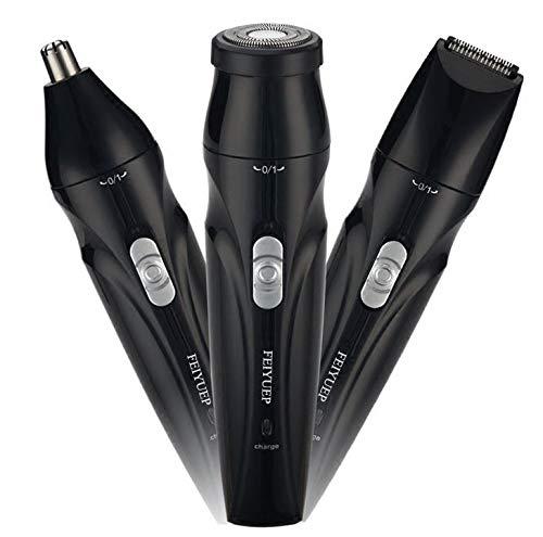 Broadwatch 多機能 電気シェーバー 髭剃り 鼻毛カッター トリマー (もみあげや眉毛などに) 3種の機能 USB充電式 小型 軽量 携帯用 シェー