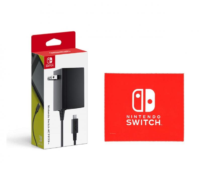 【任天堂純正品】Nintendo Switch ACアダプター (【Amazon.co.jp】Nintendo Switch ロゴデザイン マイクロファイバークロス 同梱)