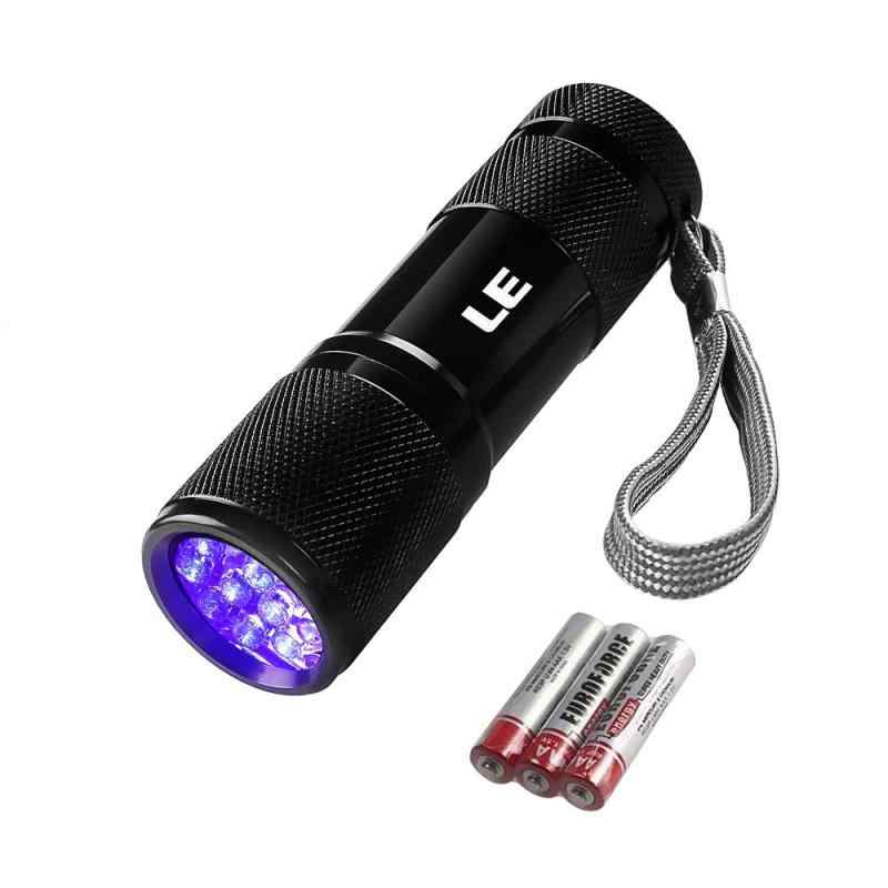 Lepro ブラックライト led uvライト 紫外線ライト UVライト レジン用 硬化ライト 紫外線 ライト IPX4防水 アルミ製 高耐久 ハンディ ブラ