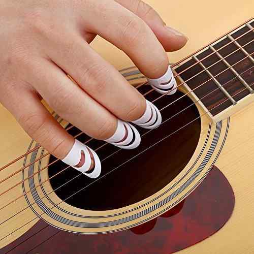 サムピック ギターフィンガー ピック プラスチックフィンガー ピック 指プロテクター 4個入/セット 指の爪の保護 DIY フォークギター/ベ