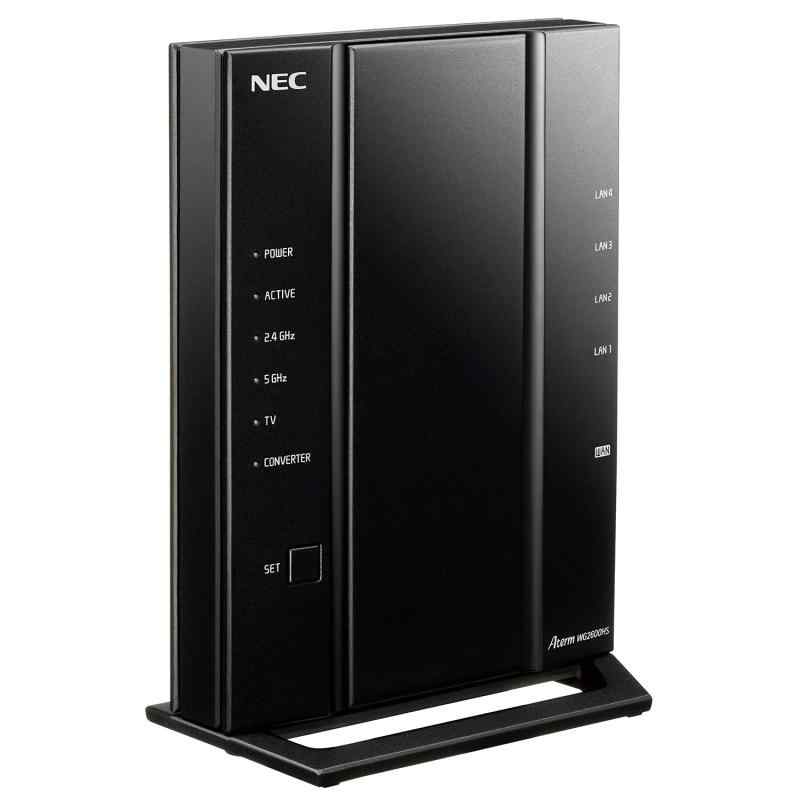 NEC 無線LAN WiFi ルーター Wi-Fi5 (11ac) / WG2600HS Atermシリーズ 4ストリーム (5GHz帯 / 2.4GHz帯) ？？PA-WG2600HS【 iPhone 13 / 1