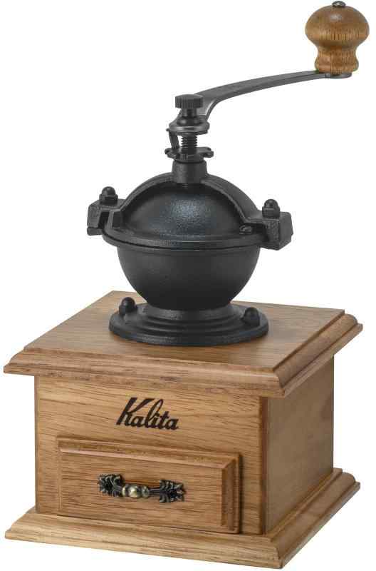 カリタ Kalita コーヒーミル 手挽き 新型クラシックミル ブラウン #42005 挽き目調整可能 手動 フタ付きコーヒーグラインダー アウトドア