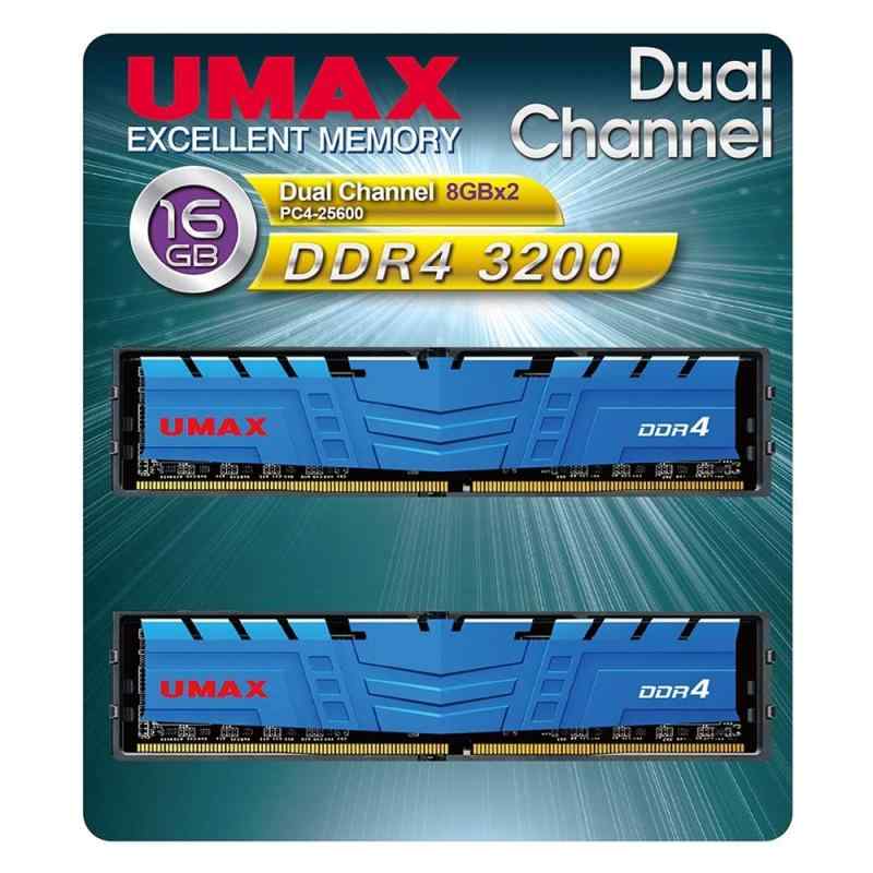 デスクトップ用DDR4 Long-DIMM 8GB ×2枚組 ヒートシンクあり (型番:UM-DDR4D-3200-16GBHS)