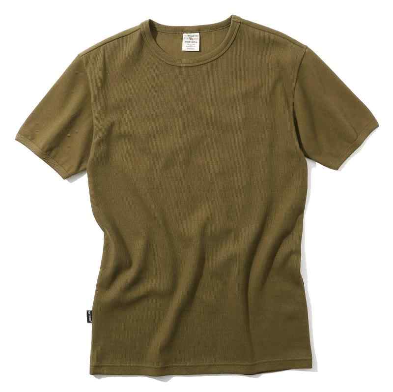 [アヴィレックス] Tシャツ半袖 (抗菌) (防臭 DAILY RIB CREWNECK TEE 6143502 メンズ (L, 75 OLIVE)
