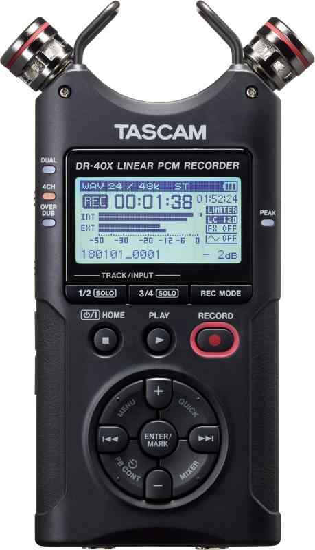TASCAM(タスカム) DR-40X USBオーディオインターフェース搭載 4ch リニアPCMレコーダー ハンディレコーダー USBマイク Youtube ASMR 24/9
