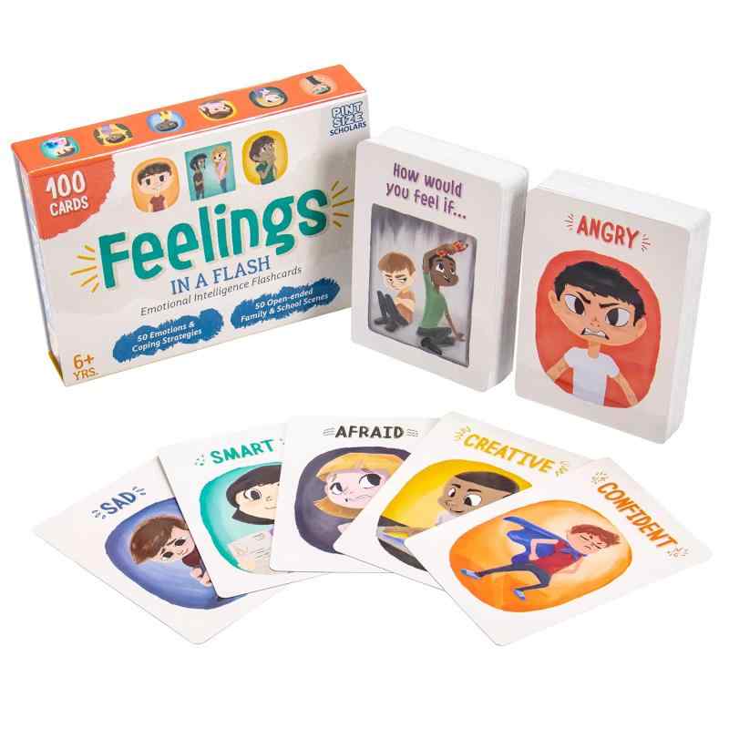 Feelings In a Flash Emotional Intelligence Flashcard Game Toddlers & Special Needs Children Teaching Empathy Activities, Coping