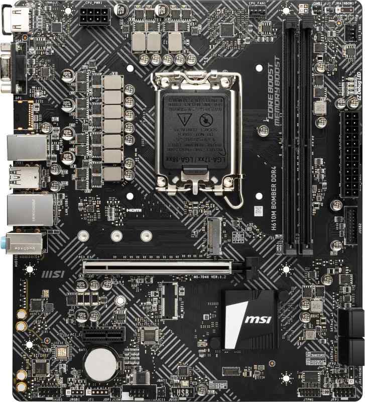 MSI H610M BOMBER DDR4 マザーボード Micro-ATX [Intel H610Mチップセット搭載] 第12世代CPU(LGA1700)対応 MB5800